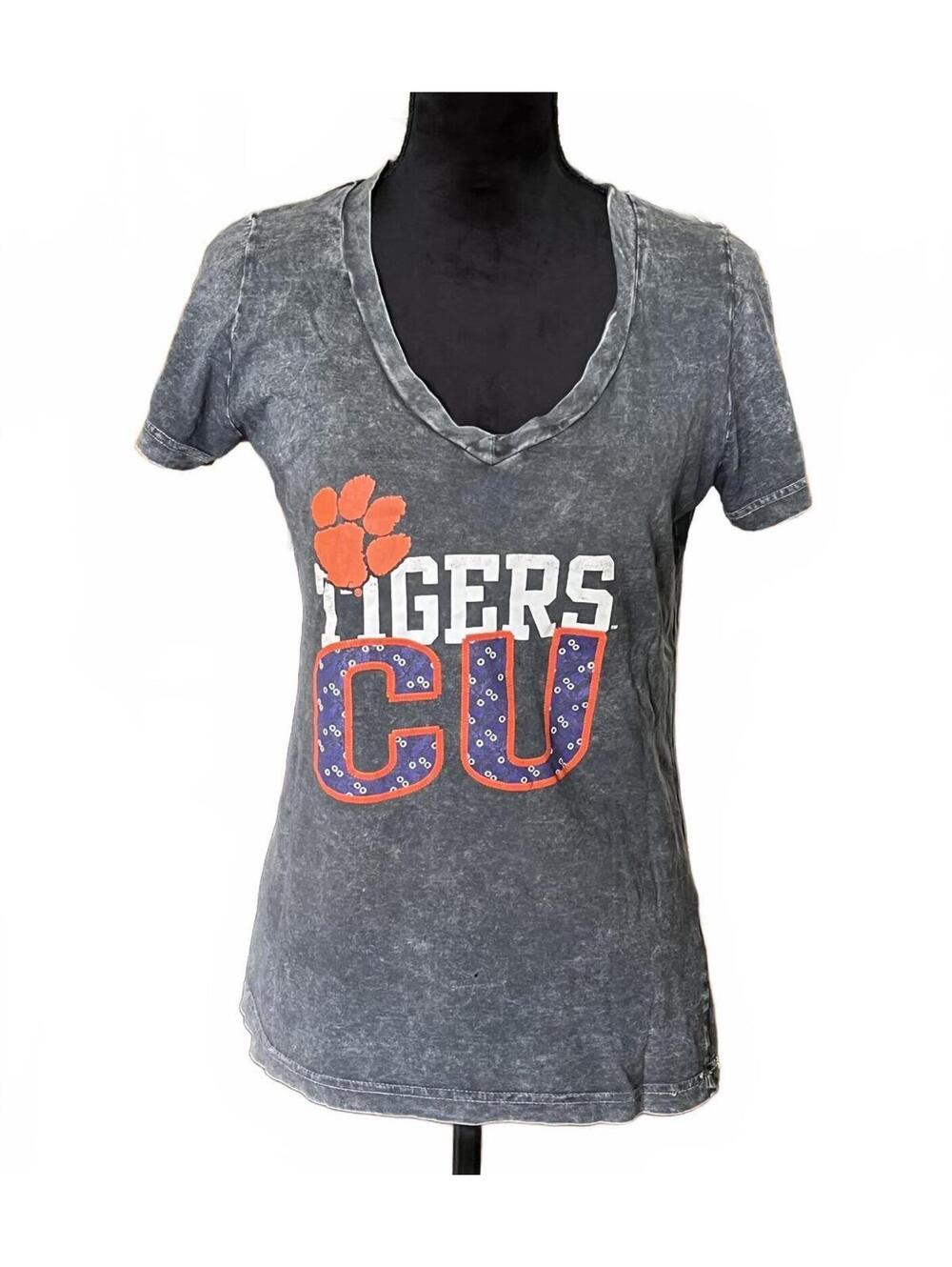 Vintage Style Clemson CU Tigers Graphic T-Shirt